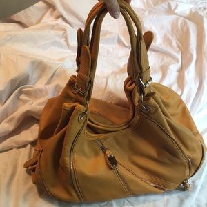 JustFab mustard zipper bag